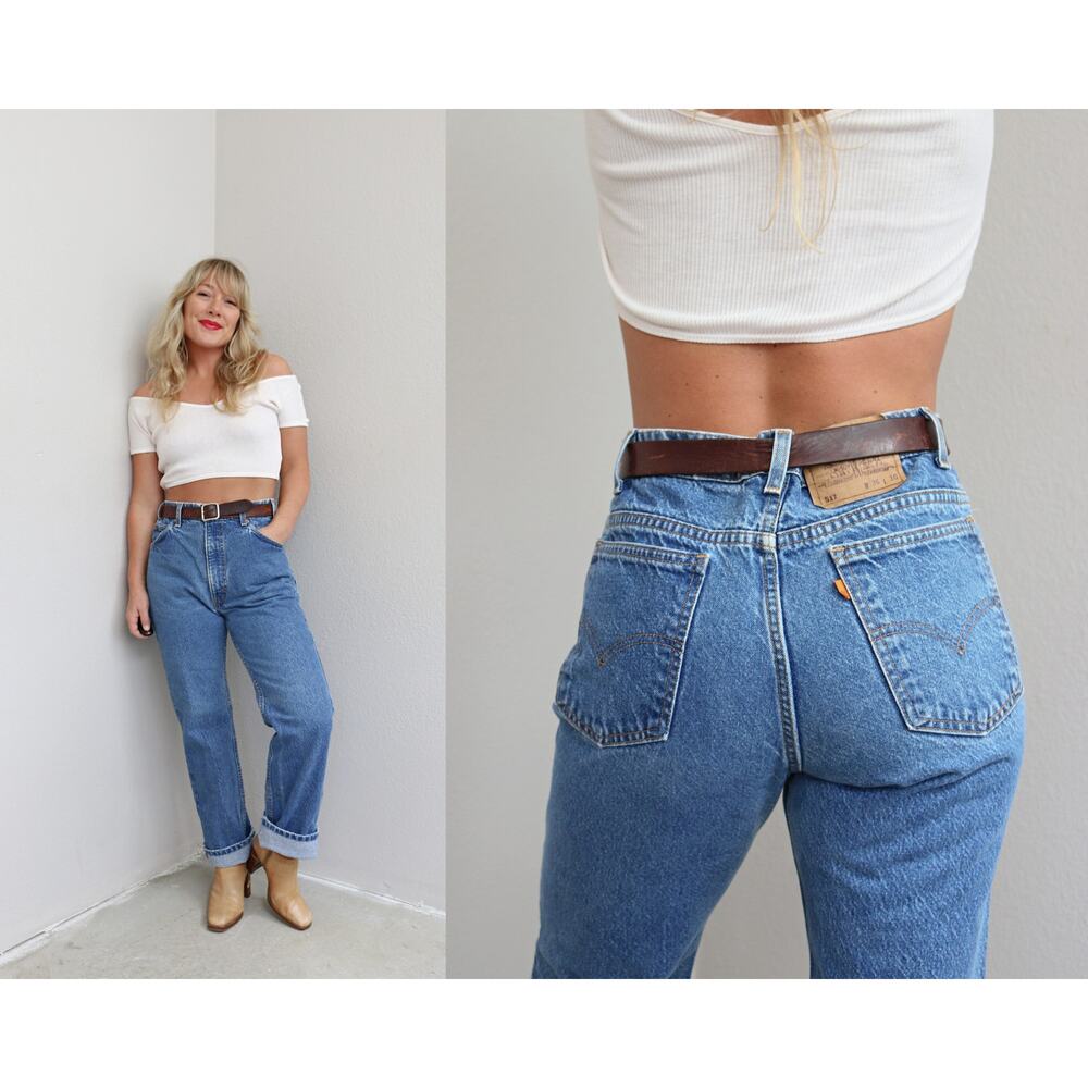 1990's Vintage Unisex 517 Levi Boot Cut Jeans ~ Women's LG XL 34" to 35" Waist